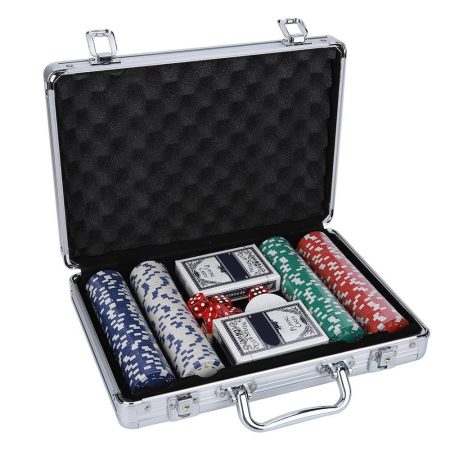 Poker  sada s kvalitnými žetónmi v praktickom hliníkovom kufríku 200ks