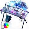 Dowinx RGB herný stôl 160×60 cm – čierny, s držiakom na pohár, držiakom na slúchadlá a diaľkovým ovládaním. Dowinx RGB herný stôl 160×60 cm – čierny, s držiakom na pohár, držiakom na slúchadlá a diaľkovým ovládaním.
