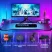 Počítačový stôl Dowinx RGB Gamer, 160 × 60 cm, čierny – držiak na poháre, držiak na slúchadlá, diaľkový ovládač Počítačový stôl Dowinx RGB Gamer, 160 × 60 cm, čierny – držiak na poháre, držiak na slúchadlá, diaľkový ovládač