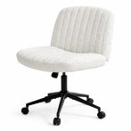 Dowinx nastaviteľná otočná stolička so širokým sedákom, biela. Dowinx nastaviteľná otočná stolička so širokým sedákom, biela.