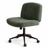 Dowinx otočná kancelárska stolička so širokým sedákom – nastaviteľná, tmavozelená