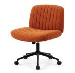   Dowinx nastaviteľná otočná stolička so širokým sedákom, oranžovo-hnedá