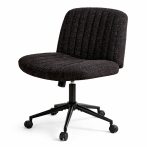   Dowinx nastaviteľná otočná stolička so širokým sedákom, čierna.