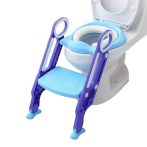 Bamny Detské sedadlo so schodíkmi na WC  modro-fialová