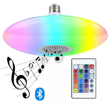 RGB Bluetooth lampa E27 s reproduktorom + diaľkové ovládanie - 20W RGB Bluetooth lampa E27 s reproduktorom + diaľkové ovládanie - 20W