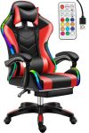 Likeregal 920 červené herné kreslo s opierkou na nohy a s RGB podsvietením Likeregal 920 červené herné kreslo s opierkou na nohy a s RGB podsvietením