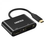 Choetech Adaptér  USB-C -> VGA+HDMI 4K60hz 