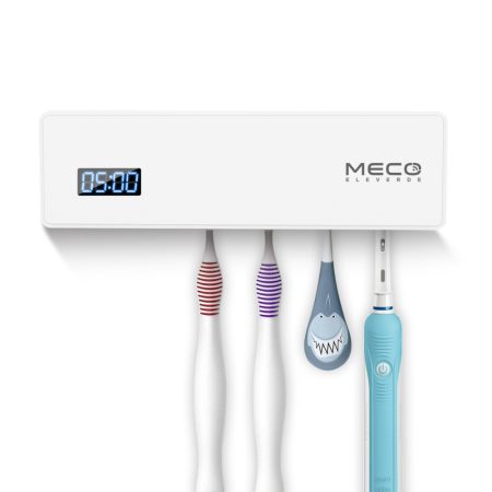 MECO Eleverde UV sterilizátor zubných kefiek Touch White   pre 4 zubné kefky