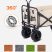 Skladací ručný vozík béžovej farby, 5 palcové kolesá