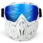   X-Treme Pro Lyžiarske/snowboardové okuliare s ochrannou maskou v bielej farbe