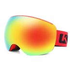   Kutook X-Treme Lyžiarske/snowboardové okuliare - Dvojvrstvová červená UV šošovka