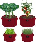   Laxllent červené pestovateľské vrece na pestovanie zemiakov, paradajok a  zeleniny -2x veľke  2x malé 