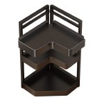   Kuchynská rohová polica na skladovanie korenín a každodenného náčinia