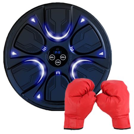 Nástenný hudobný boxovací trenažér +rukavice - Bluetooth, nabíjanie cez USB, zabudovaný reproduktor