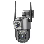 Vonkajšia bezpečnostná IP kamera s dvoma objektívmi, 10-násobným zoomom a nočným videním - 2x2 MP, 4G Vonkajšia bezpečnostná IP kamera s dvoma objektívmi, 10-násobným zoomom a nočným videním - 2x2 MP, 4G