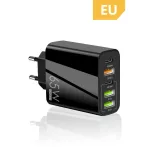 Sieťová nabíjačka, 5 portov, rýchle nabíjanie 65 W, 3 x USB, 2 x Type-C, univerzálna kompatibilita Sieťová nabíjačka, 5 portov, rýchle nabíjanie 65 W, 3 x USB, 2 x Type-C, univerzálna kompatibilita
