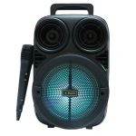   Prenosný 6,5" Bluetooth reproduktor s mikrofónom a LED osvetlením