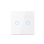   Moderný dotykový elektrický vypínač – dvojitý (biely)