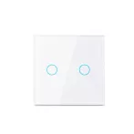 Moderný dotykový elektrický vypínač – dvojitý (biely) Moderný dotykový elektrický vypínač – dvojitý (biely)
