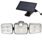 3-panelový solárny LED reflektor s pohybovým senzorom – vonkajšie bezpečnostné osvetlenie 3-panelový solárny LED reflektor s pohybovým senzorom – vonkajšie bezpečnostné osvetlenie