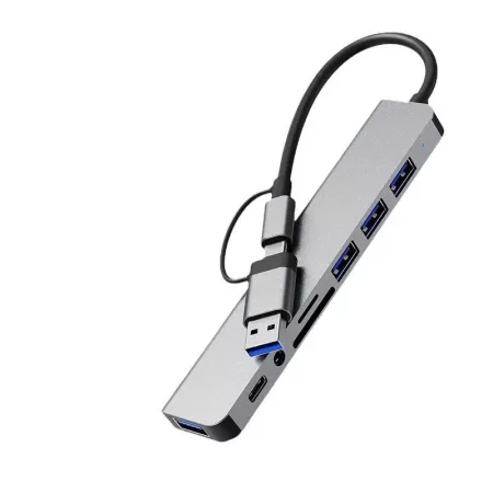 USB Type-C 8 v 1 univerzálny HUB rozbočovač USB Type-C 8 v 1 univerzálny HUB rozbočovač