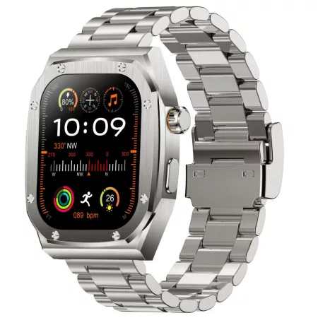 Z17 Max inteligentné hodinky, strieborné – s funkciou Bluetooth volania, meraním pulzu, krokomerom a sledovaním spánku Z17 Max inteligentné hodinky, strieborné – s funkciou Bluetooth volania, meraním pulzu, krokomerom a sledovaním spánku