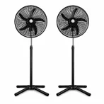 Sada 2 ks 18-palcových stojacích ventilátorov – s 5 lopatkami, 3 rýchlostnými stupňami, nastaviteľná výška 104–132 cm, čierna Sada 2 ks 18-palcových stojacích ventilátorov – s 5 lopatkami, 3 rýchlostnými stupňami, nastaviteľná výška 104–132 cm, čierna