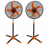Sada 2 ks 18-palcových stojacích ventilátorov – s 5 lopatkami, 3 rýchlosťami, nastaviteľná výška 104–132 cm, oranžová Sada 2 ks 18-palcových stojacích ventilátorov – s 5 lopatkami, 3 rýchlosťami, nastaviteľná výška 104–132 cm, oranžová
