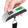 Digitálna váha na kufre s LCD displejom, 50 kg, strieborná a čierna