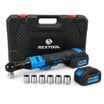 Sada akumulátorových skrutkovačov s ráčnovým mechanizmom REXTOOL, s 2 akumulátormi Sada akumulátorových skrutkovačov s ráčnovým mechanizmom REXTOOL, s 2 akumulátormi