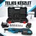 Sada akumulátorových skrutkovačov s ráčnovým mechanizmom REXTOOL, s 2 akumulátormi